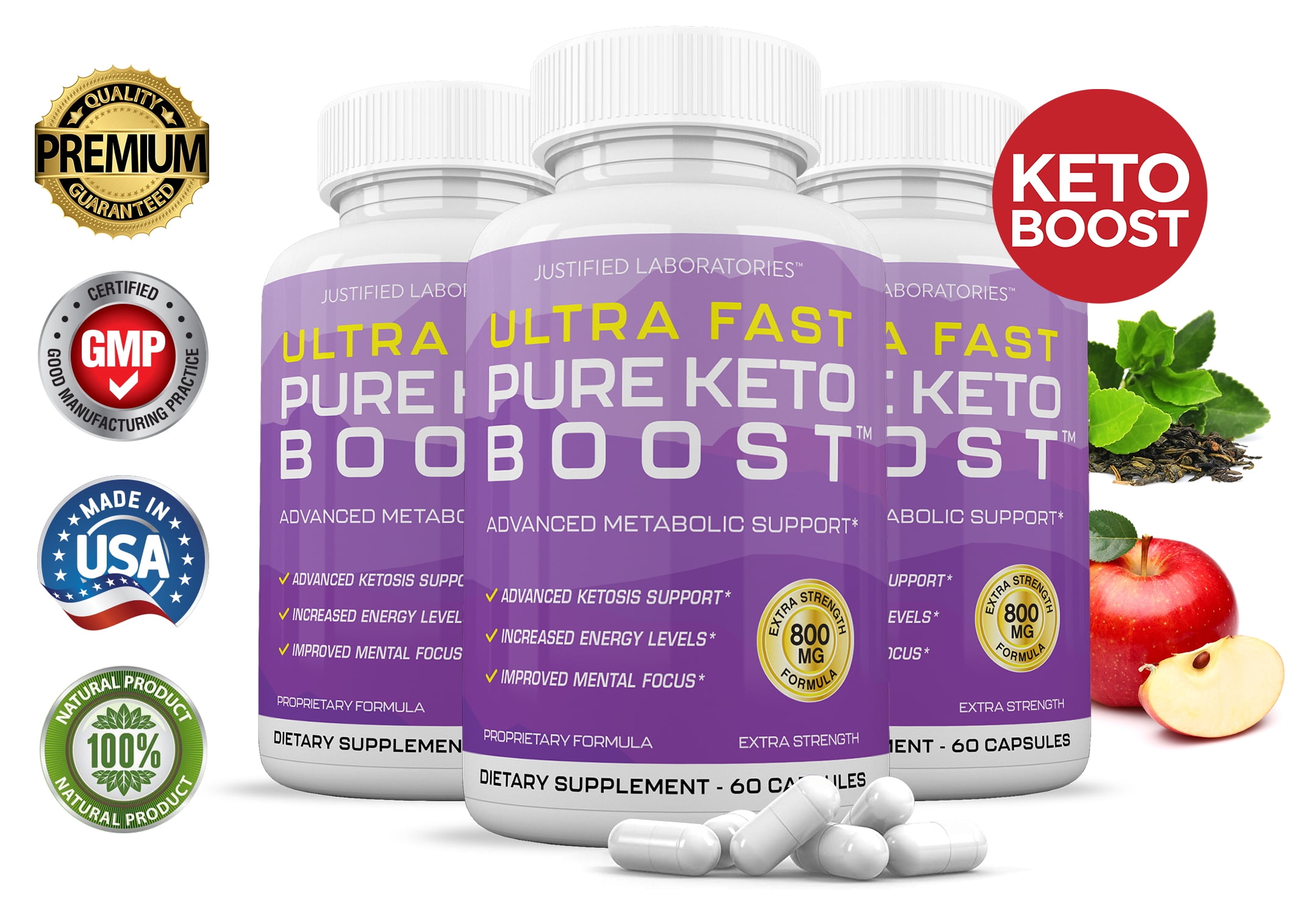 Ultra Fast Pure Keto Boost Keto Diet Pills Burn Shred BHB Salts ...