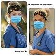 thumbnail image 3 of COEQINE Christmas Festoon Nurse Button Headband Nurse Headbands for Women Labor And Delivery Plant Nurse Headband for Men Elastic Nurse Button Headbands for Hospital Use, 3 of 7