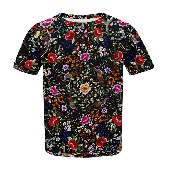 Vedolay Tops For Women Women 2023 Summer Casual Split V Neckline Chiffon Blouses Loose Tunic Short Sleeve Tops,Black 3XL