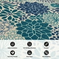 thumbnail image 6 of World Rug Gallery Modern Floral Circles Flatweave Indoor/Outdoor Area Rug - BLUE 7'10"X10', 6 of 9