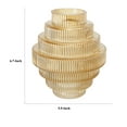 thumbnail image 5 of Benjara Rae Set of 2 Glass Vases- Geometric Round- Amber Yellow and Clear Finish, 5 of 5