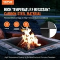 thumbnail image 2 of VEVOR Fire Pit Ring Square 36x36 in Outer Steel Liner DIY Campfire Ring Firepit, 2 of 9
