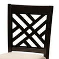 thumbnail image 5 of Baxton Studio Caron Modern and Contemporary Sand Fabric Upholstered Espresso Brown Finished 5-Piece Wood Pub Set, 5 of 7
