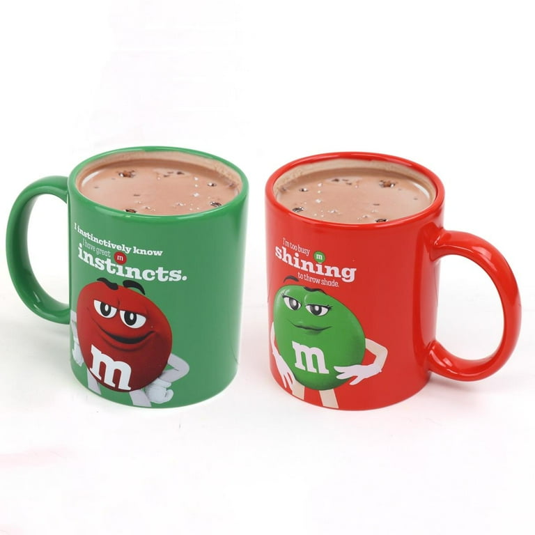 フェイスマグ m&ms Frankford Mars Milk Chocolate M&M's Holiday Mug Gift Set, 2-pack