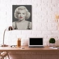 thumbnail image 2 of Stupell Industries Marilyn Portrait Black And White Vintage Hollywood Movie Star Classic Illustration Canvas Wall Art by Jadei Graphics, 2 of 6