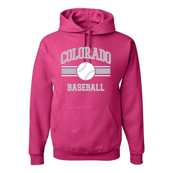 Wild Bobby City of Colorado Baseball Fantasy Fan Sports Unisex Hoodie Sweatshirt, Fuschia, Small