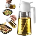 thumbnail image 1 of TrendPlain Botella dispensadora de aceite de cocina de 16 oz - Dispensador de aceite de oliva 2 en 1 y pulverizador de aceite - Botella de aceite de oliva de 470 ml - Pulverizador de aceite para cocin, 1 of 7