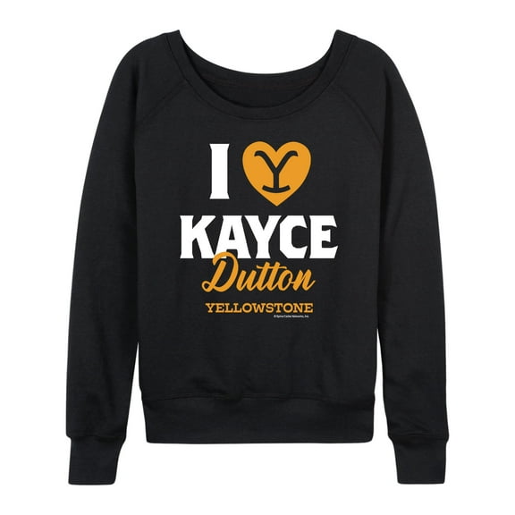 Yellowstone - I Love Kayce - Ladie's French Terry Long Sleeve Shirt