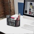 thumbnail image 4 of Black Multifunctional Mesh Desk Manager with 8 Compartments and 1 Drawer for Office, Home, School, Classroom, 4 of 5