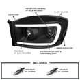 thumbnail image 3 of Spec-D Tuning Black Projector Headlights w/ Switchback LED Light Bar Compatible with 2006-2008 Dodge Ram 1500, 2500, 3500, Left + Right Pair Headlamps Assembly, 3 of 5