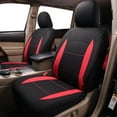 thumbnail image 4 of Flying Banner Car Seat Covers Front Seats Rear Bench Polyester car seat Protectors Easy installations Rear Bench Split Classic Man Lady Truck (Full Set - Low Back - Combo Pack, Black Red), 4 of 8