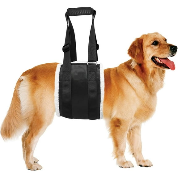 UOSIA Adjustable Dog Lift Harness Dog Sling for Large Dogs Hind Leg Support,Black,Large