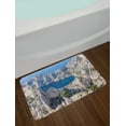 thumbnail image 2 of France Bath Mat, Aerial Landscape Image of Cassis Bay and Sea in French Riviera Art Illustration, Plush Bathroom Decor Mat with Non Slip Backing, 29.5" X 17.5", Multicolor, by Ambesonne, 2 of 2