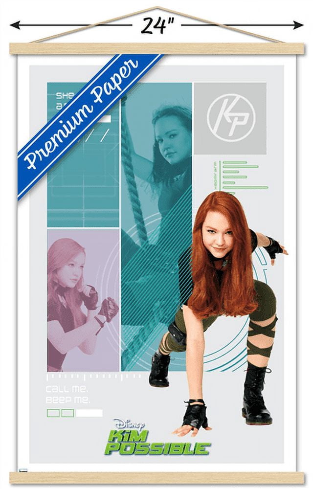 Disney Kim Possible - Hero Wall Poster with Wooden Magnetic Frame, 22.375" x 34"