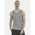 thumbnail image 2 of No Boundaries Flat Grey Basic Tank Top, 3-Pack, Men's, 2 of 8