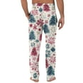 thumbnail image 4 of Fabrcox Christmas Home Pajamas Bottoms for Men Christmas Tree Printed Drawstring Pj Pants with Pockets Casual Elastic Waist Straight Leg Lounge Bottoms, Blue M, 4 of 6