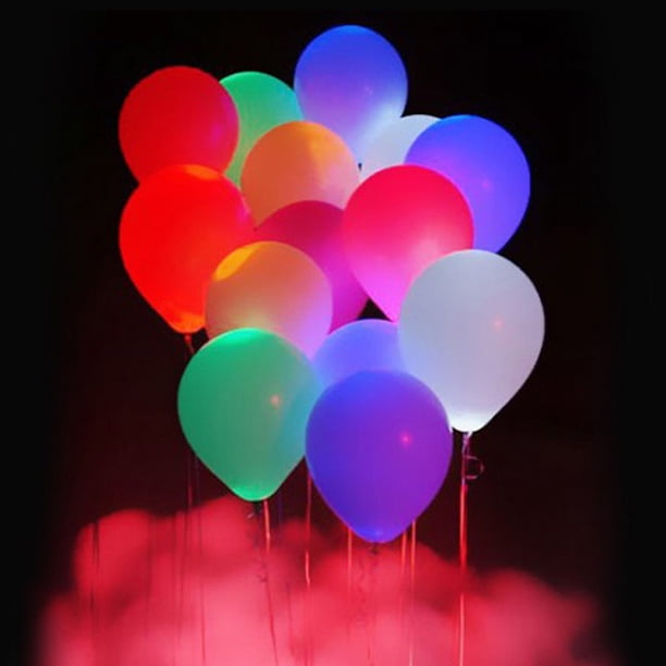 Globos LED para bodas, 12 pulgadas, 50 unidades con barra