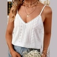 thumbnail image 2 of Womens Tank Tops Casual Flowy Adjustable Spaghetti Strap Summer Tops Sleeveless V Neck Cami Shirts Loose Tunic Camisoles, 2 of 7