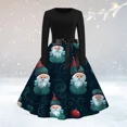 thumbnail image 1 of Disfraz de Cosplay de Navidad para mujer, vestido de princesa de manga larga, vestido de Festival Vintage, vestido Rockabilly, bata de fiesta, 1 of 5
