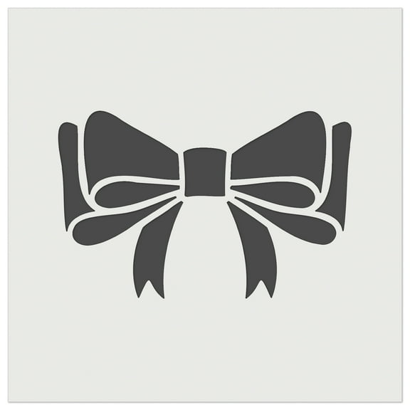 Cute Hair Bow Tie DIY Cookie Wall Craft Stencil - 5.5 Inch
