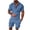 Light Blue*, variant on RUTAYY Men's Outfits Casual Solid Color 2 Piece Turndown Collar Zipper Short Sleeve Tops Drawstring Shorts Elegant Holiday Clothing Sets