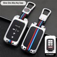 thumbnail image 1 of Car Key Fob Cover Case Protector Zinc Alloy Car Remote Key Cover Fob Case Holder For Honda Civic Accord CRV Pilot, 1 of 8