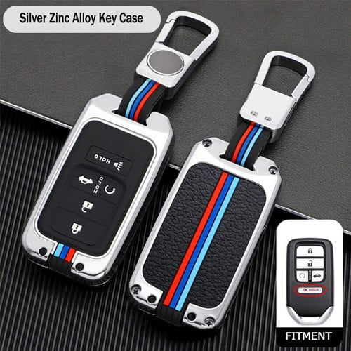 Car Key Fob Cover Case Protector Zinc Alloy Car Remote Key Cover Fob Case Holder For Honda Civic Accord CRV Pilot