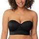 thumbnail image 1 of Sujetador sin tirantes HSIA negro para mujer, busto grande, talla grande, 1 of 4