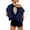 Navy, variant on EliteGoogv Crop Tops For Women Polka Dot Print Batwing Sleeve Back Cutout Women Tops Cropped Summer Casual Women Shirts Trendy Streetwear Crop Tees Navy XS