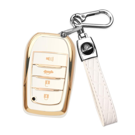 for Toyota Key Fob Cover with Keychain for toyota key fob case Fit for 2019-2024 Venza, RAV4 Prime, Land Cruiser, Fortuner, Grand Highlander, Corolla Cross, Hilux