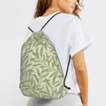 thumbnail image 6 of XMXT Unisex Drawstring Backpack for Women Men, Elegant Plant Leaves Waterproof Gym Bag String Bags for Shopping Sport Travel, m, 6 of 8