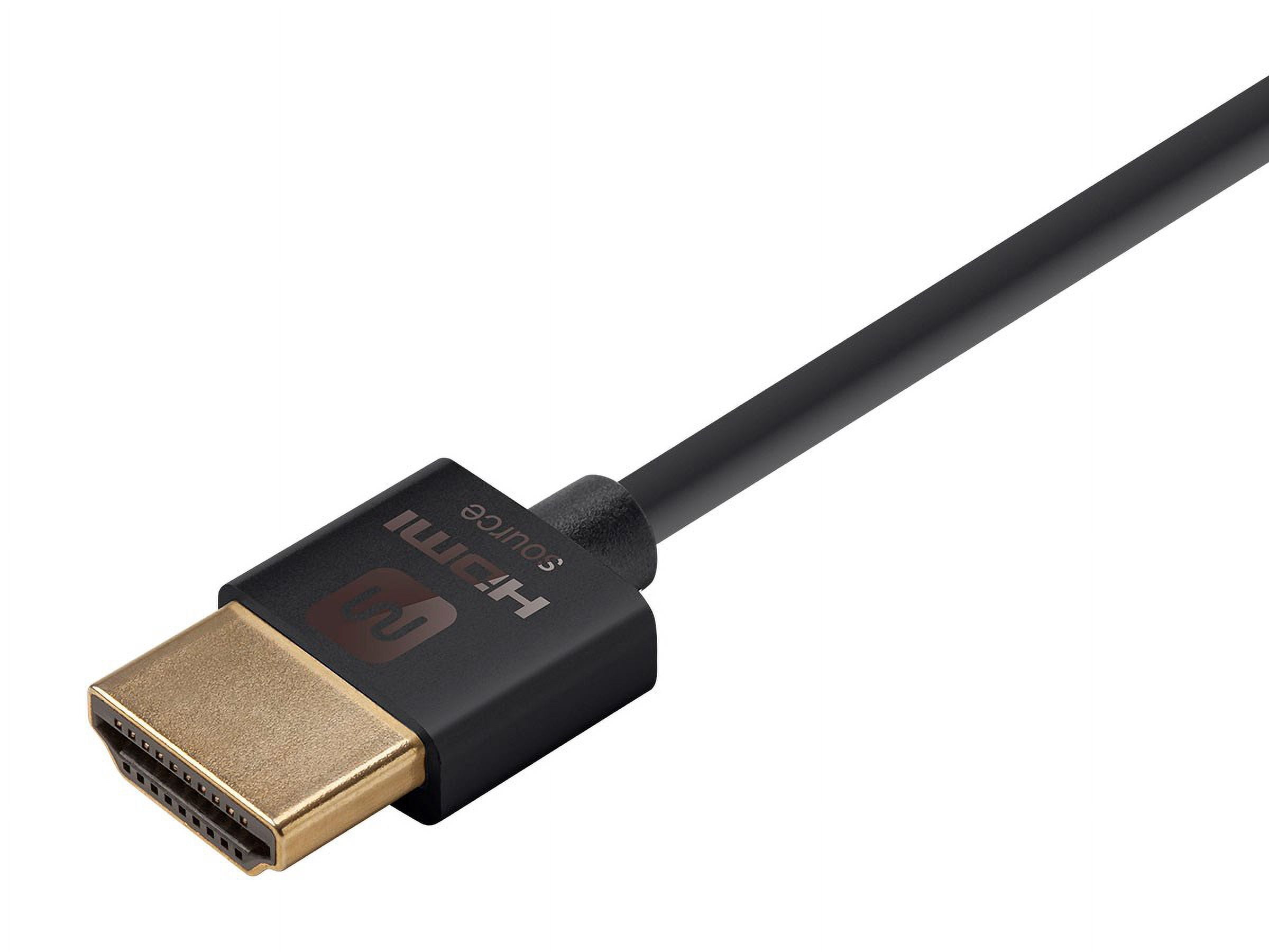 Monoprice HDMI Cable - 6 Feet - Black | High Speed, Active Chipset, 4K@60Hz, HDR, 18Gbps, 36AWG, YUV 4:4:4 , Compatible with UHD TV and More - Ultra Slim Series