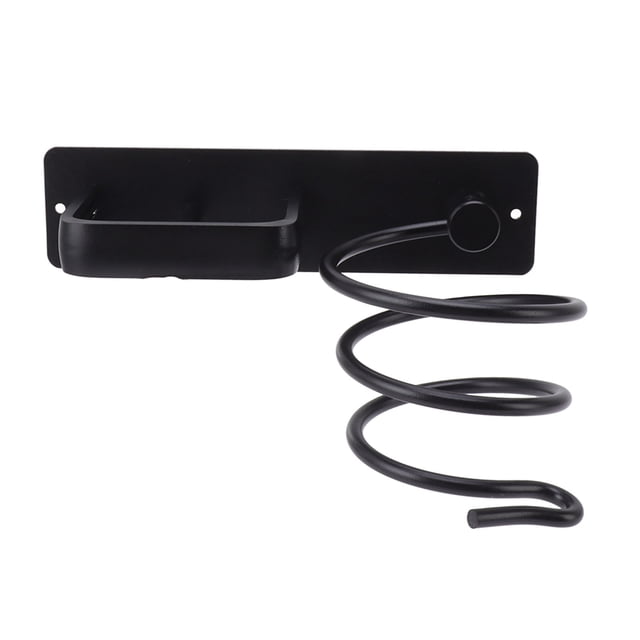 Soporte para secador de pelo montado en la pared Jadeshay color Negro