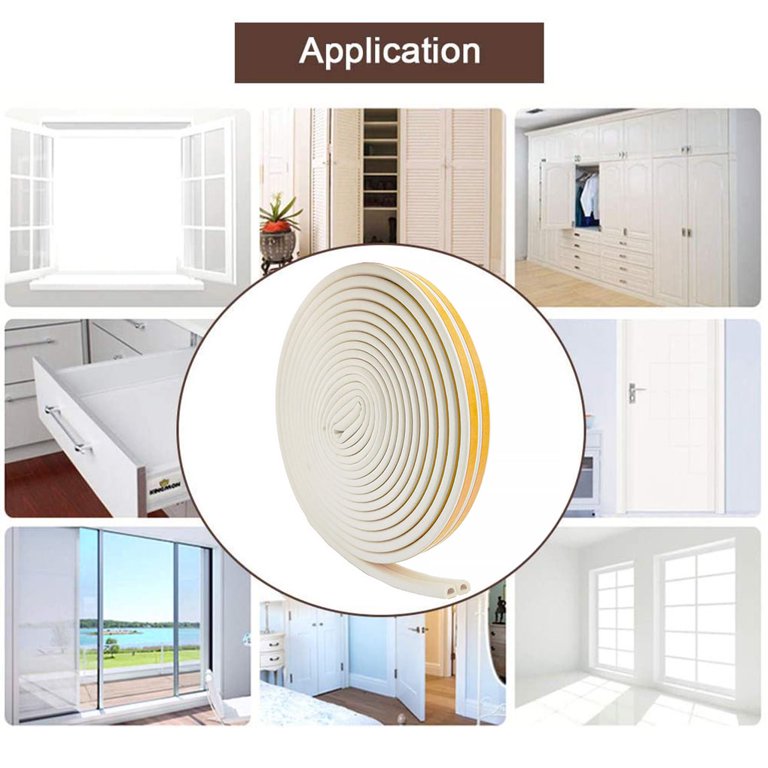 Home Intuition Sliding Door Gap Filler & Window Draft Stopper - 33' Weatherstripping Self Adhesive Foam Seal Strip - Door Weather Stripping Door Seal