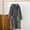 Gray, variant on Women's Solid Color Hooded Robe with Button Front and Pockets for Home Comfort and Wear