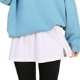thumbnail image 5 of Noyal Women Mini Skirt Shirt Extenders Cotton Adjustable Layering Fake Top Lower Sweep Skirt, 5 of 5