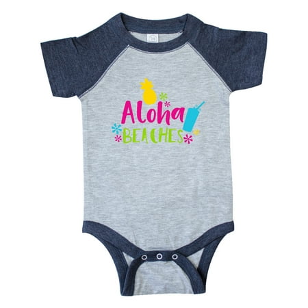 

Inktastic Aloha Beaches Flowers Pineapple Cocktail Gift Baby Boy or Baby Girl Bodysuit