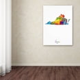 thumbnail image 3 of Trademark Fine Art "Virginia Map" Canvas Art by Michael Tompsett, 3 of 3