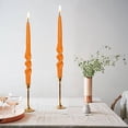 thumbnail image 4 of FCMSHAMD 9.3 Inch Spiral Taper Candles Set of 4 Burn Time 6 H Unscented Smokeless for Wedding Dinner Decoration Candle Sticks, 4 of 6