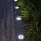 thumbnail image 3 of Lámpara solar enterrada de 8 LED con luz cálida, acero inoxidable, decorativa para jardín, resistente a la lluvia, incluye batería recargable, modo de control de luz y encendido, paquete individual., 3 of 6