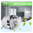 thumbnail image 6 of 4Inch/6Inch Inline Duct Fan Booster Exhaust Blower Air Cooling Vent Metal Blades ,Easy to Use - WHITE_6 INCH, 6 of 6
