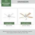 thumbnail image 2 of Ventilador de techo Hunter Swanson, 112 cm, LED, 5 aspas, blanco, 2 of 7