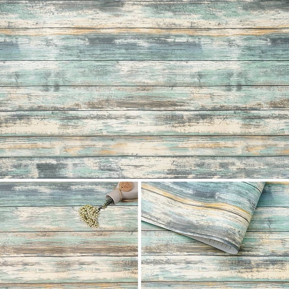 Arthome 23.6x200''Rustic Wood Contact Paper Peel and Stick Self-Adhesive Wallpaper,Decorative Vinyl Film for Furniture Countertop,Easy to Clean Removable Distressed Plank Grain Vintage Wall Covering