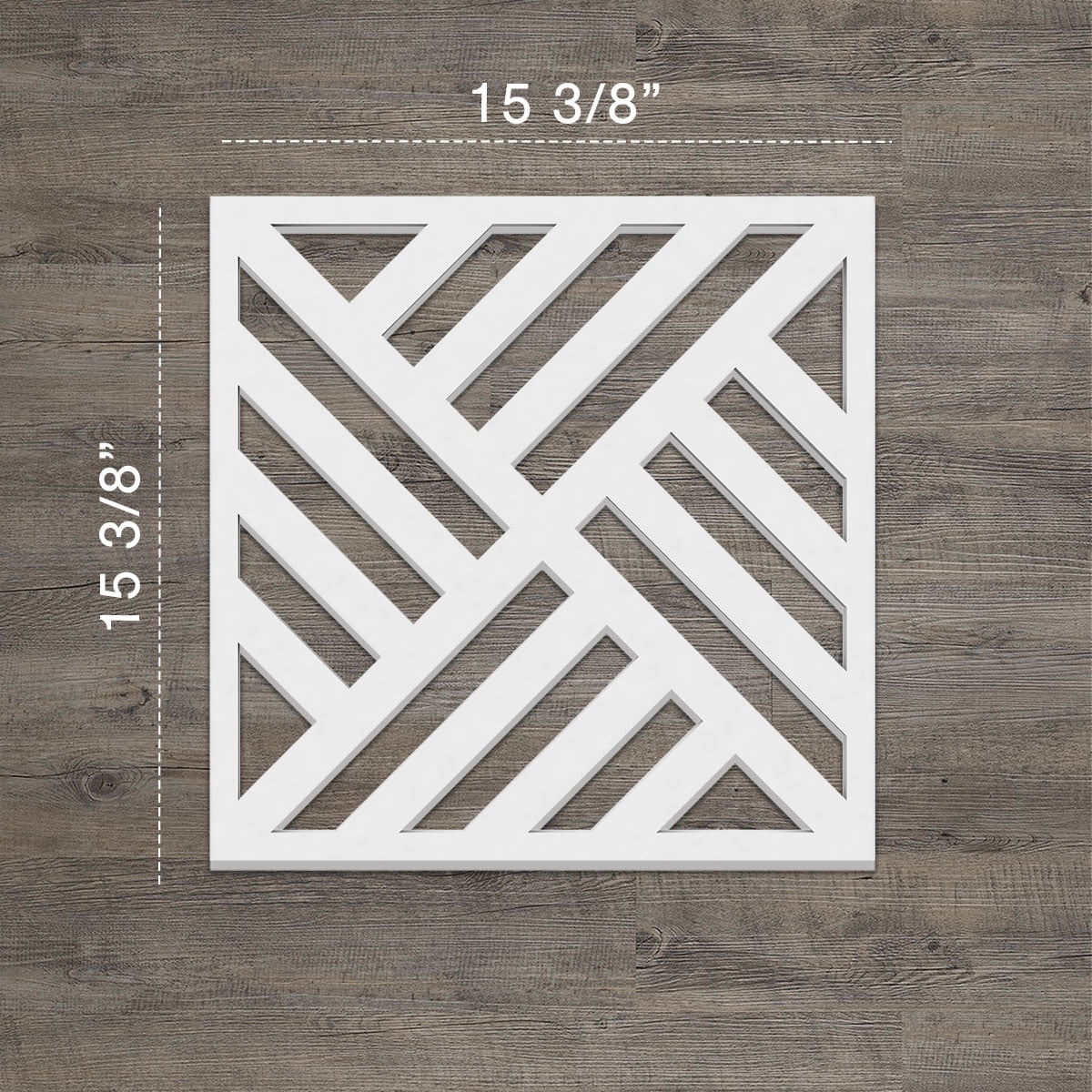Ekena Millwork 15 3/8"W x 15 3/8"H x 3/8"T Medium Allen Decorative Fretwork Wall Panels in Architectural Grade PVC