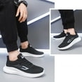 thumbnail image 5 of Lightweight Slip On Sneakers for Men Casual Breathable Lace Up Running Shoes Non Slip Work Shoes with Arch Support White 9.5, 5 of 8