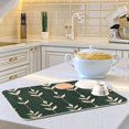 thumbnail image 6 of Yayeee Dish Drying Mat for Kitchen Counter 16"x18" Microfiber Absorbent Pad, Green Plants, 6 of 7