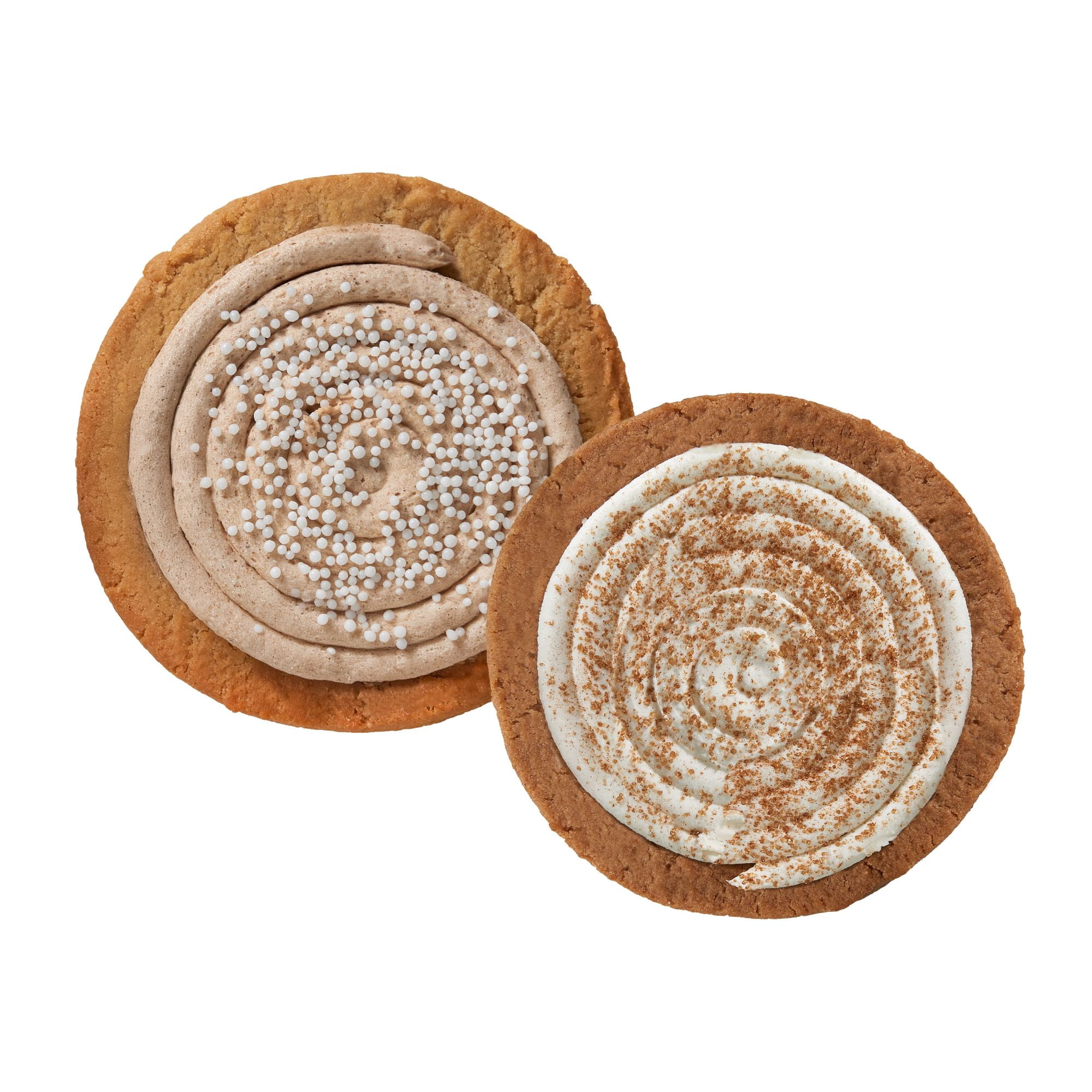 King Krumb Frosted Cappuccino & Snickerdoodle Bakery Cookies, Ready to Eat Soft Baked Gourmet Cookies with Creamy Frosting and Coffee & Cinnamon Sugar Flavors, Naturally Flavored, 11 oz, 2 Count
