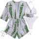 thumbnail image 1 of Traje de baño de 3 piezas para mujer, conjunto de bikini halter con mameluco de tres piezas Gráfico verde CH Gráfico verde CH Xishao ropa, 1 of 2
