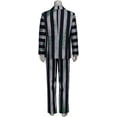 thumbnail image 5 of Men's Beetle Movie Juice Outfits Black and White Stripe Jacket Shirt Pant Set Adult Outfit ﻿, 5 of 7