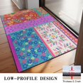 thumbnail image 3 of Botanical Floral Patchwork Non-Slip Entryway Door Mat,Boho Indoor Decor Durable Low Plush Door Mat,Washable Welcome Rug for Patio Hallway Home Decor 20x32 Inches, 3 of 7